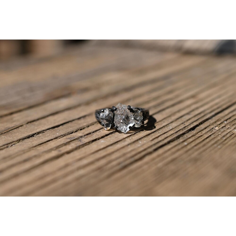Raw Lake County Diamond Engagement Ring